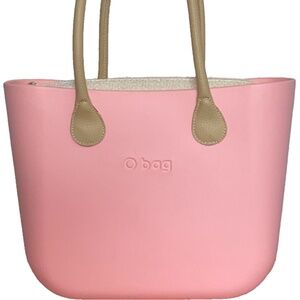 O Bag Tote EVA Washable Lined Beach Tote Bag Handles Pink Lined o-bag